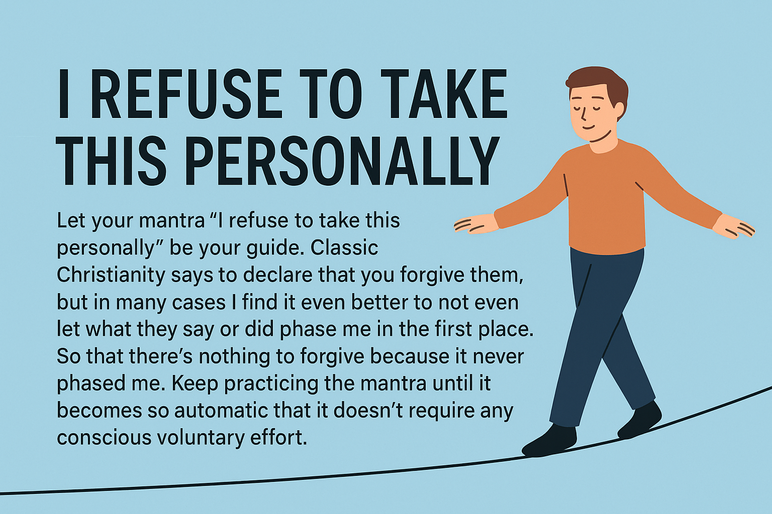 I Will Not Take This Personal