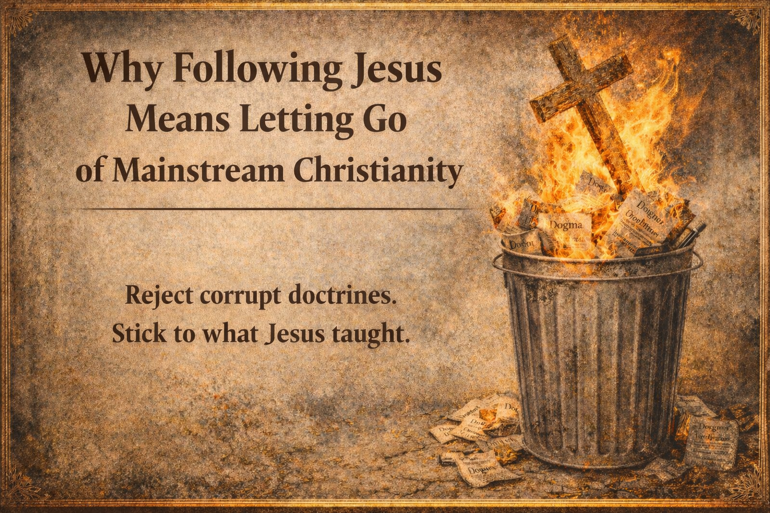 Following Jesus Means Letting Go of Mainstream Christianity & Religion